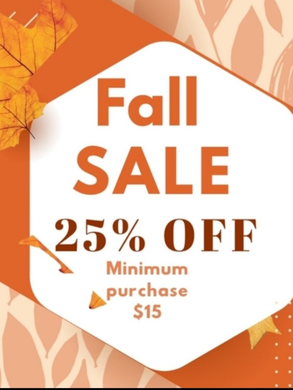 $15 MINIMUM Sale